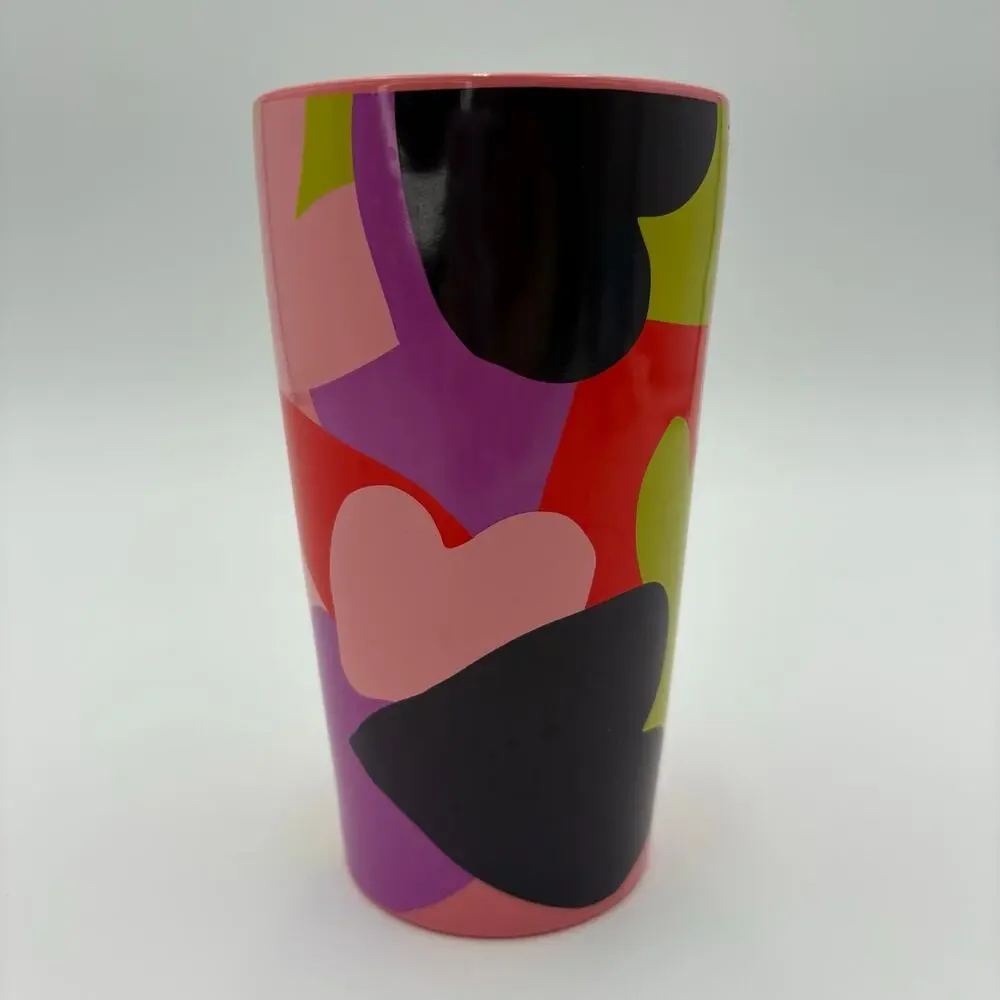 Starbucks 2022 Valentine Hearts Double Wall Ceramic Travel Tumbler Mug 12 oz Lid